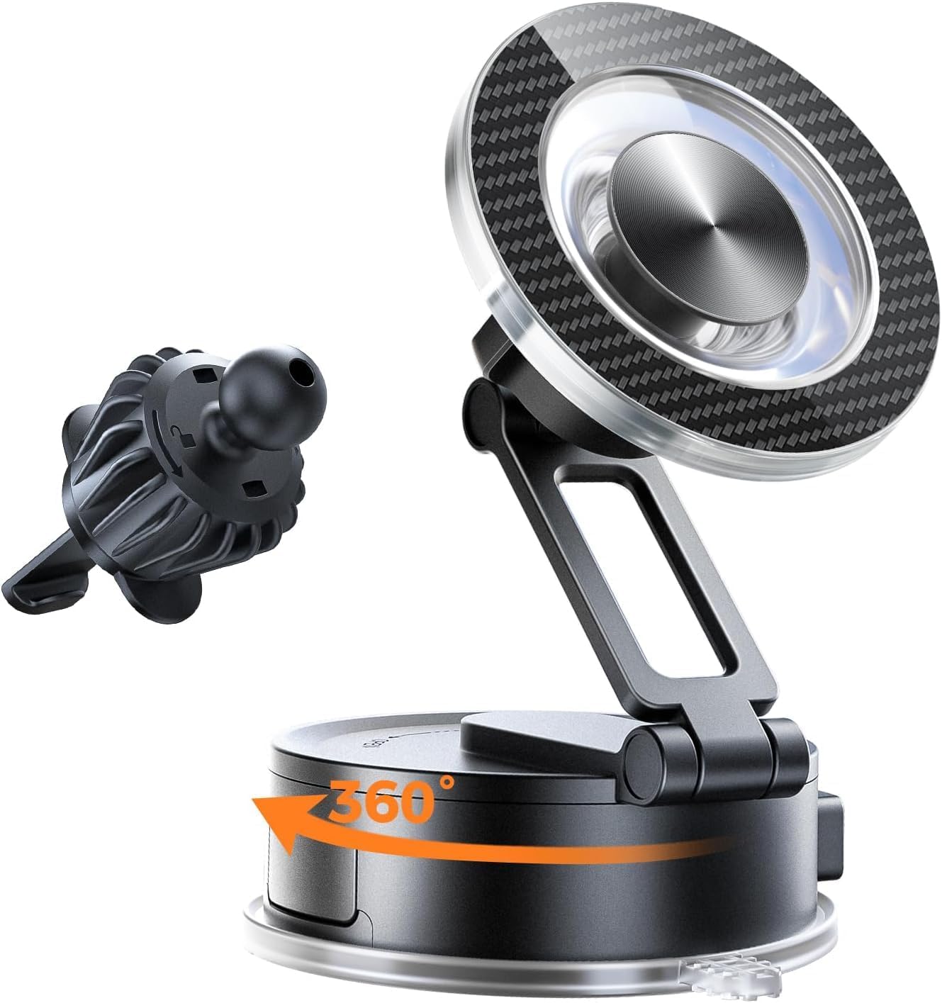 Magnetic suction car phone mount